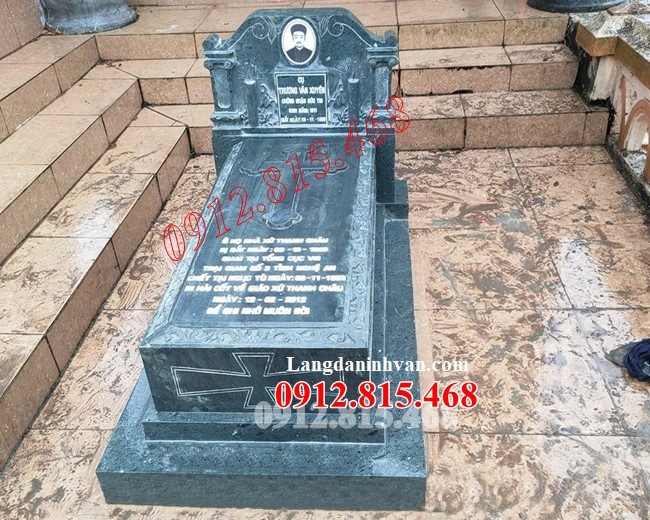 Mẫu mộ đá đơn giản đẹp bán tại Quảng Ninh 14QN - Mộ đá Quảng Ninh