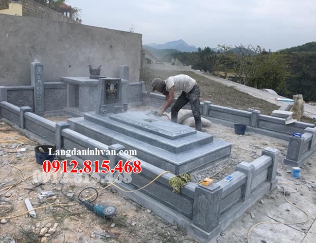 Mẫu mộ đá đơn giản đẹp bán tại Quảng Ninh 14QN - Mộ đá Quảng Ninh