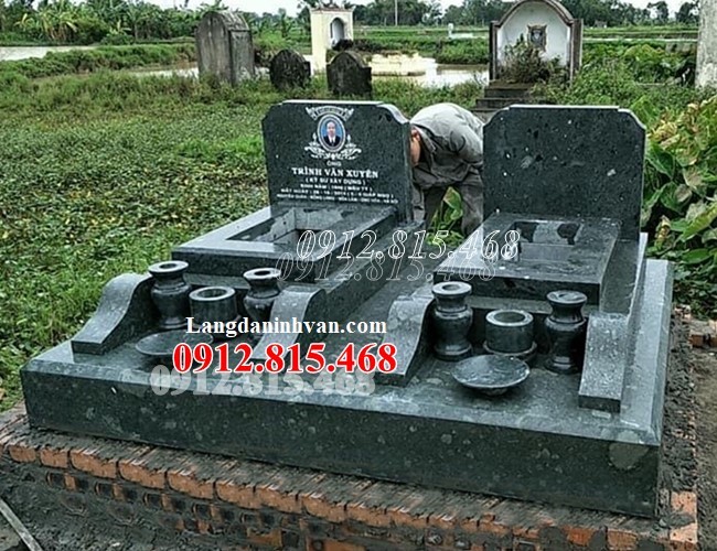 Mẫu mộ đá đơn giản đẹp bán tại Quảng Ninh 14QN - Mộ đá Quảng Ninh