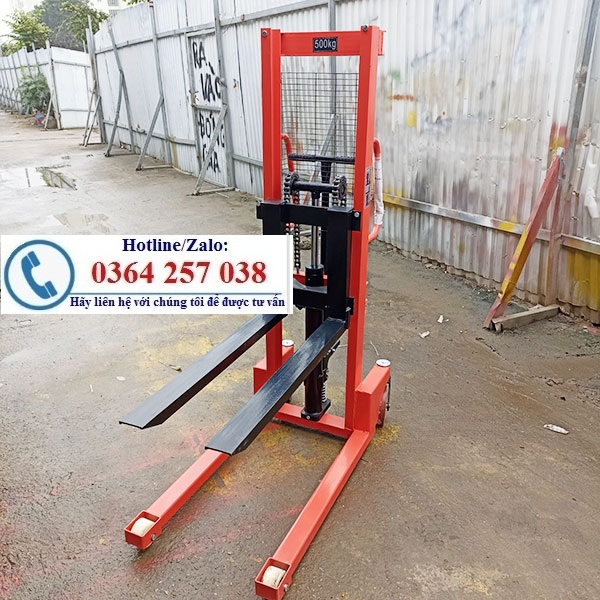 Xe nâng tay cao tải trọng 500kg, nâng cao 1.2m giá rẻ