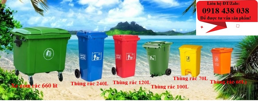 Thùng rác nhựa, thùng rác công cộng nhập khẩu giá rẻ