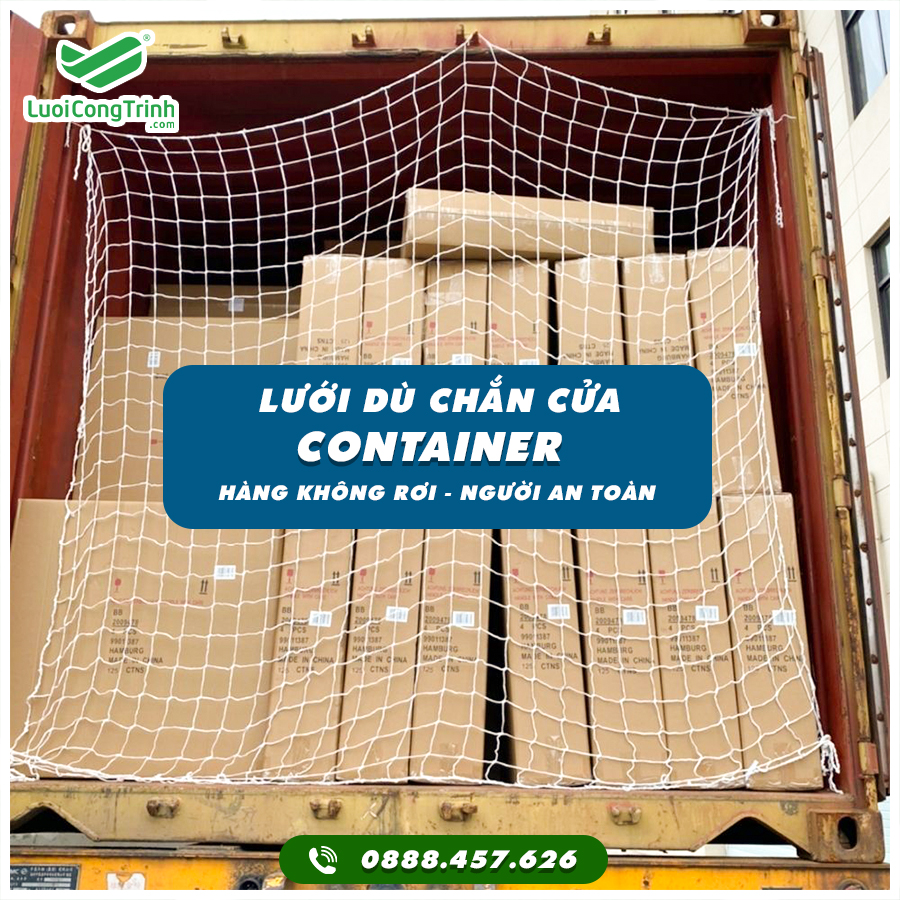 LƯỚI DÙ CHẮN CỬA CONTAINER - CÔNG TY LƯỚI CÔNG TRÌNH