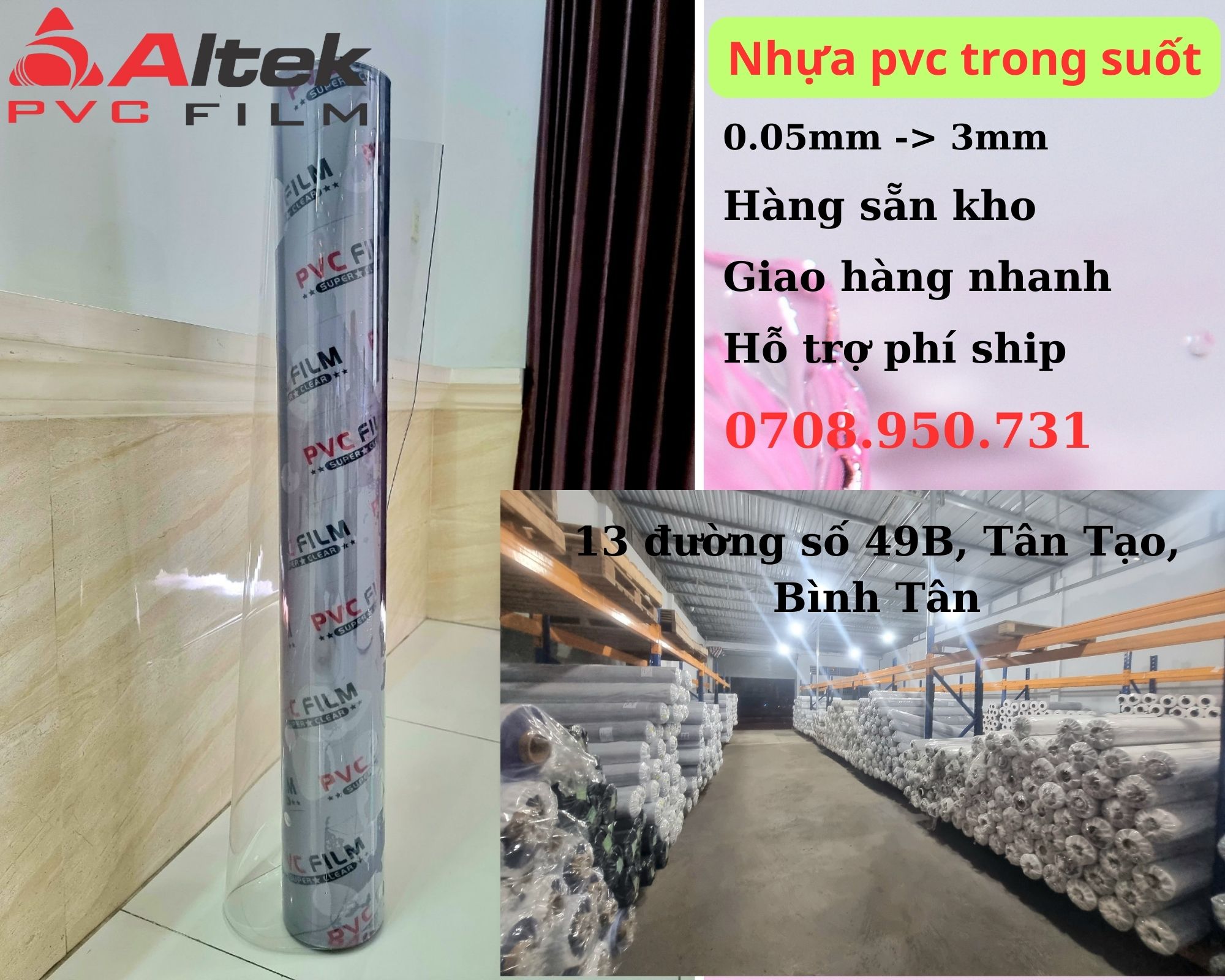 Cuộn nhựa pvc trong suốt khổ lớn giá rẻ nhất bình tân