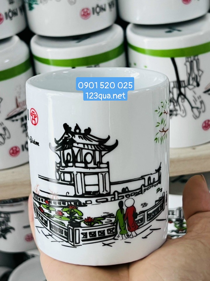 Xưởng sản xuất ly sứ in logo theo yêu cầu