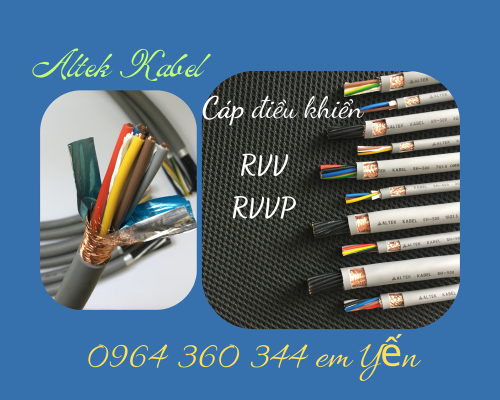 [Altek Kabel chính hãng] Cáp điều khiển, cáp tín hiệu chống nhiễu RVVP