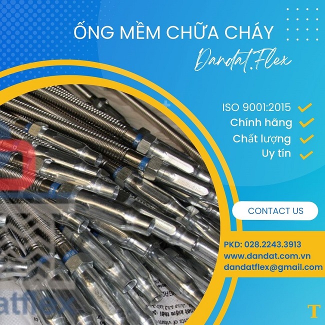 Ống nối mềm sprinkler PCCC, ống mềm inox chữa cháy, ống nối đầu phun