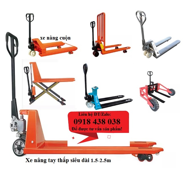 Xe nâng tay thấp 2-5 tấn, hàng nhập khẩu chính hãng giá rẻ