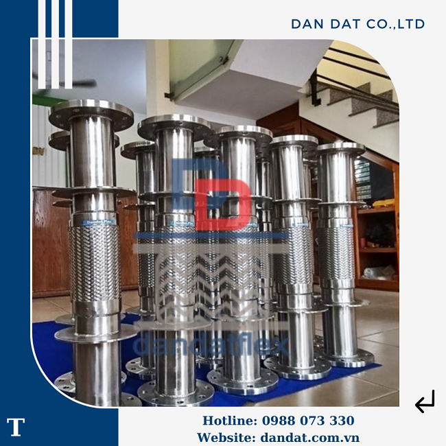 Khớp nối mềm inox giảm chấn, khớp nối mềm kim loại, khớp nối mềm inox
