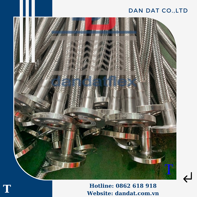 Khớp nối mềm inox giảm chấn, khớp nối mềm kim loại, khớp nối mềm inox