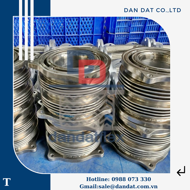 Khớp nối mềm inox giảm chấn, khớp nối mềm kim loại, khớp nối mềm inox