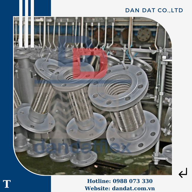 Khớp nối mềm inox giảm chấn, khớp nối mềm kim loại, khớp nối mềm inox