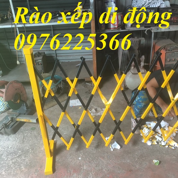 Mẫu hàng rào xếp kéo tay di động  ,Hàng rào xếp chữ T