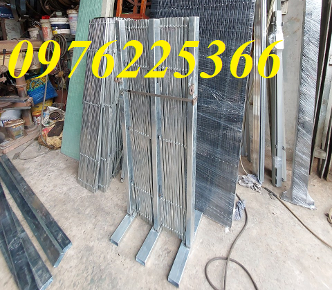 Sản xuất hàng rào xếp kéo tay  - Hàng rào xếp chữ T -Hàng rào di động