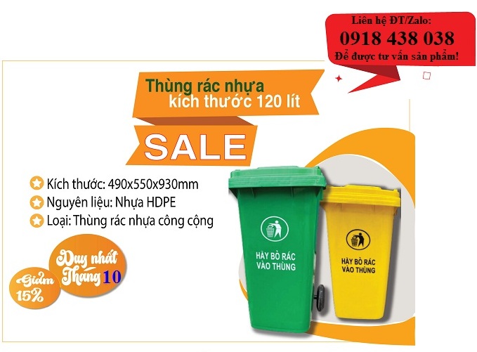Thùng rác nhựa, thùng rác công cộng nhựa HDPE nguyên sinh giá rẻ