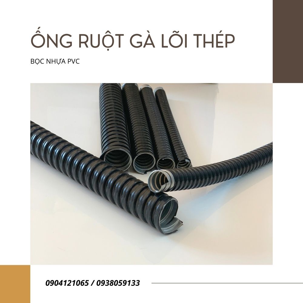 Ống ruột gà lõi thép, ống thép mềm bọc nhựa