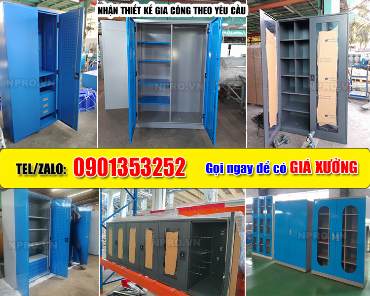 Tủ đựng đồ nghề 5 ngăn 2 cánh đặt xưởng - NPRO