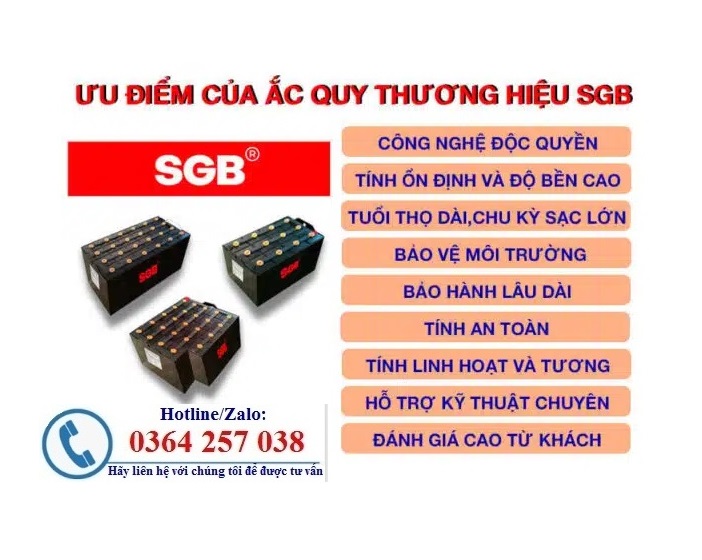 SALE 15% các loại ắc quy (bình điện) xe nâng điện chính hãng