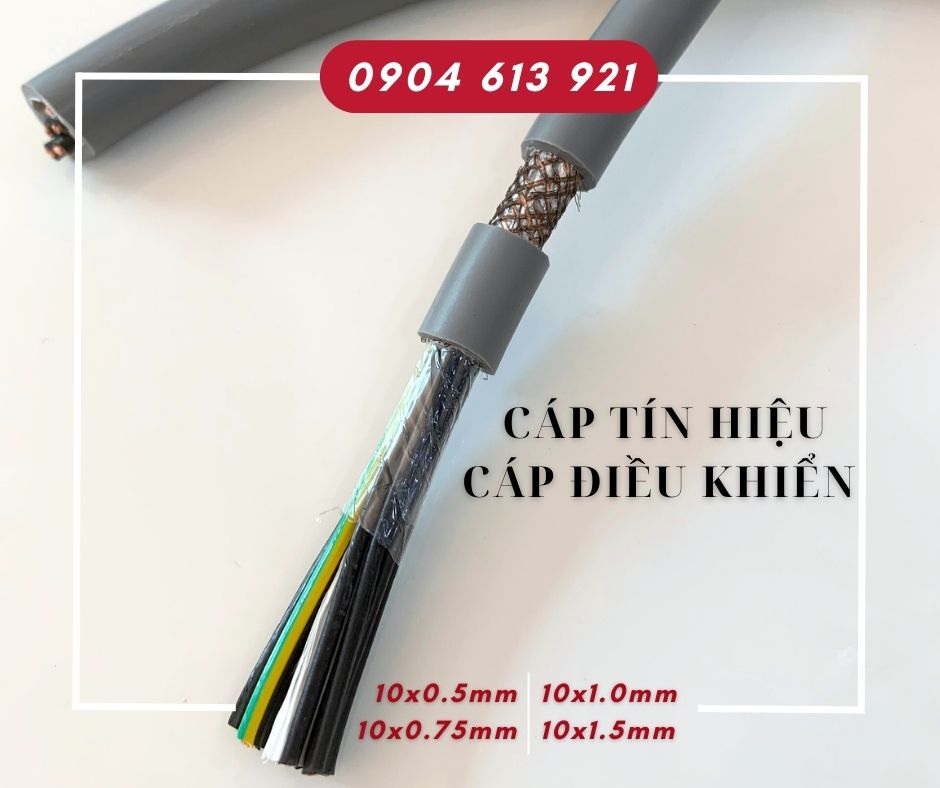 Cáp điện 10 lõi, cáp điều khiển 10x0.5mm/10x0.75mm/10x1.0mm/10x1.5mm