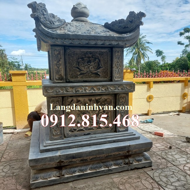 Hình ảnh xây mộ tháp đá để tro cốt tại Kiên Giang - Tháo đựng tro cốt
