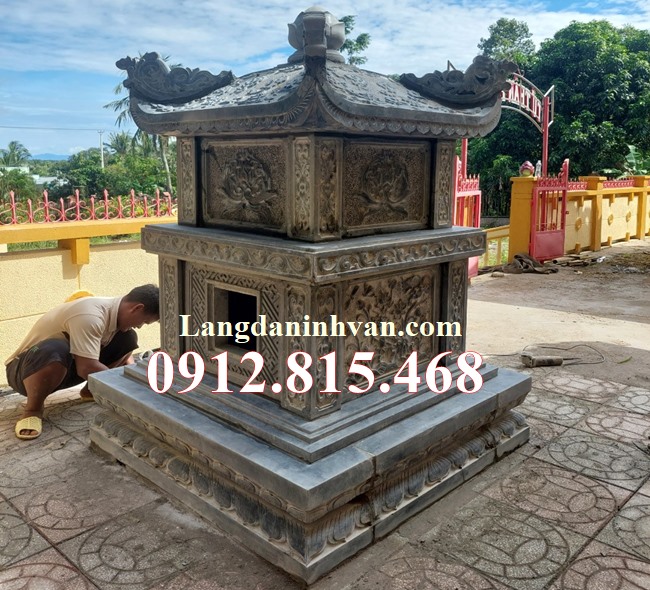 Hình ảnh xây mộ tháp đá để tro cốt tại Kiên Giang - Tháo đựng tro cốt