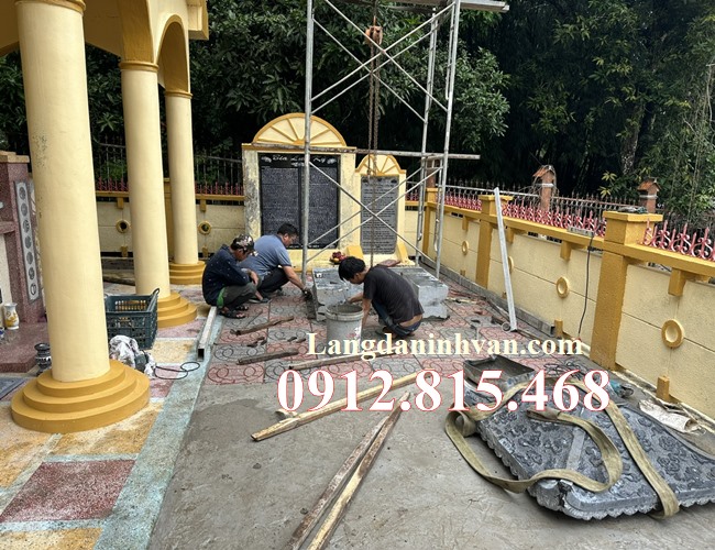 Hình ảnh xây mộ tháp đá để tro cốt tại Kiên Giang - Tháo đựng tro cốt