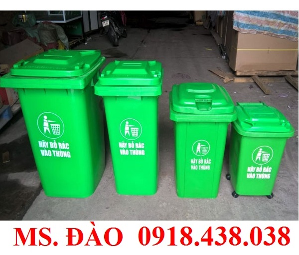 Thùng rác nhựa 120l, thùng rác công cộng 120l