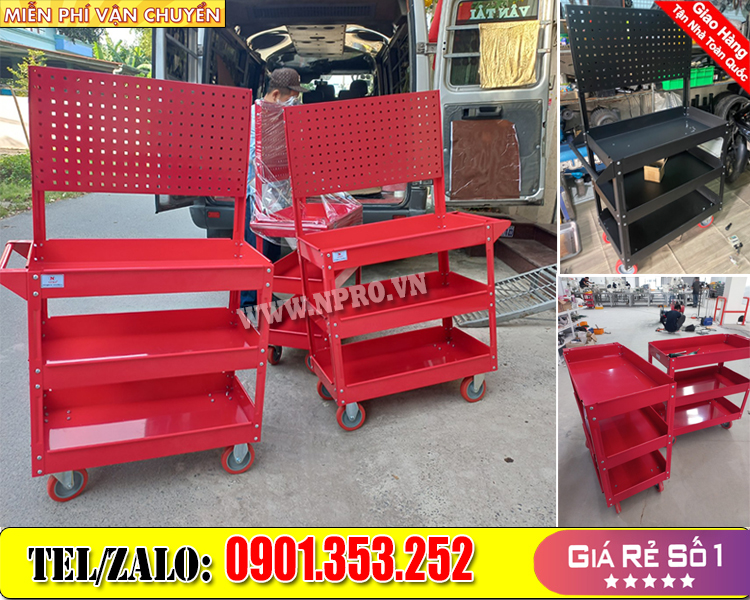Xe đẩy đồ nghề thiết bị gara, nhà xưởng - NPRO