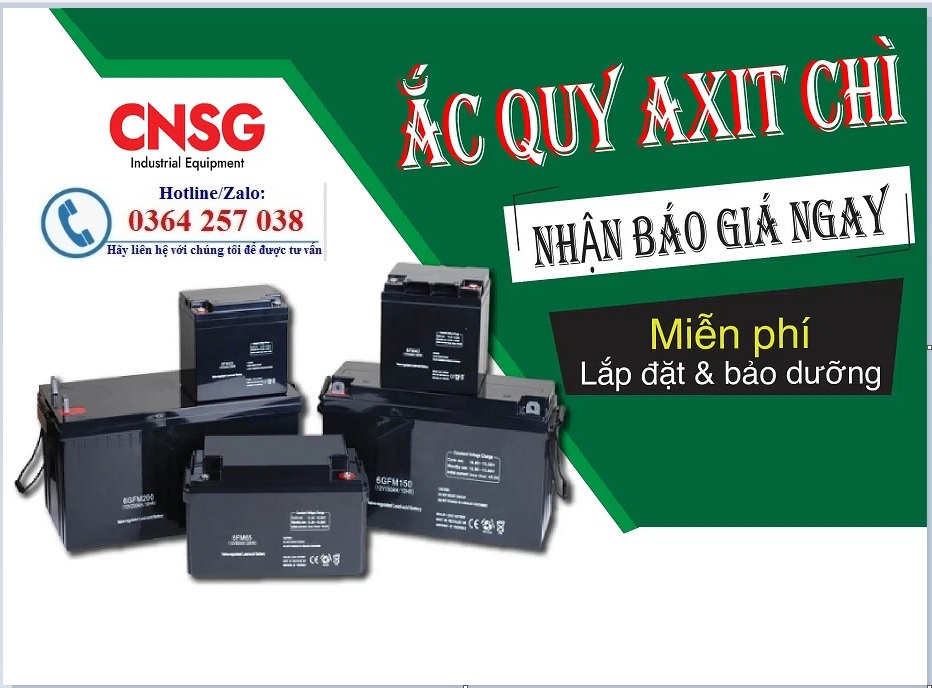 Ắc quy, bình điện xe nâng nhập khẩu giá rẻ, giao hàng trên toàn quốc