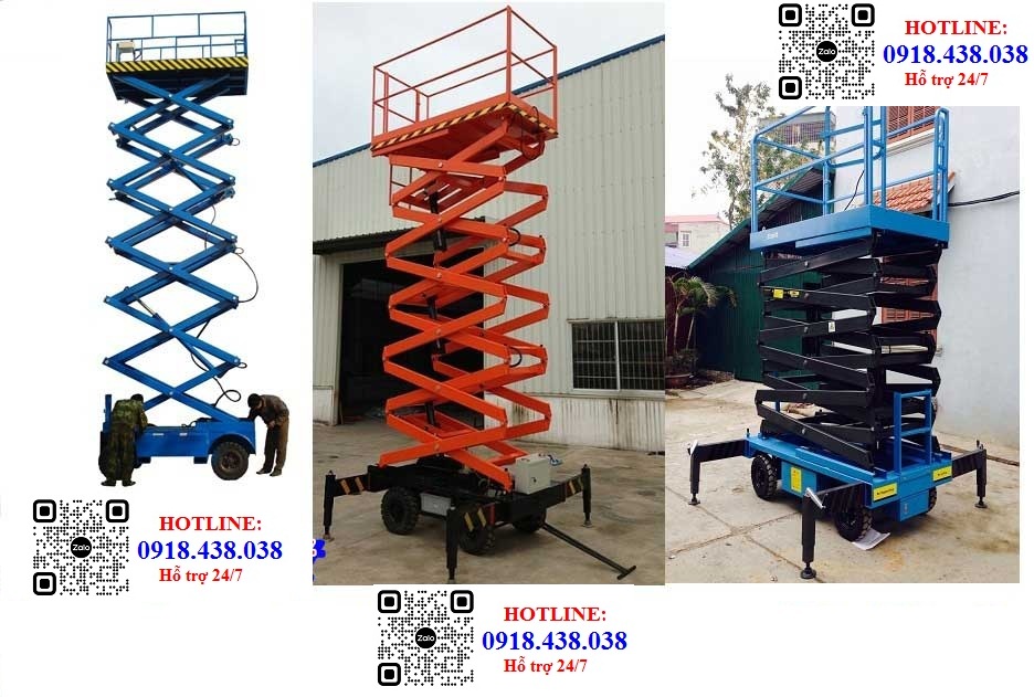 Xe nâng người, thang nâng 6-16m nhập khẩu giá rẻ, xe thang nâng