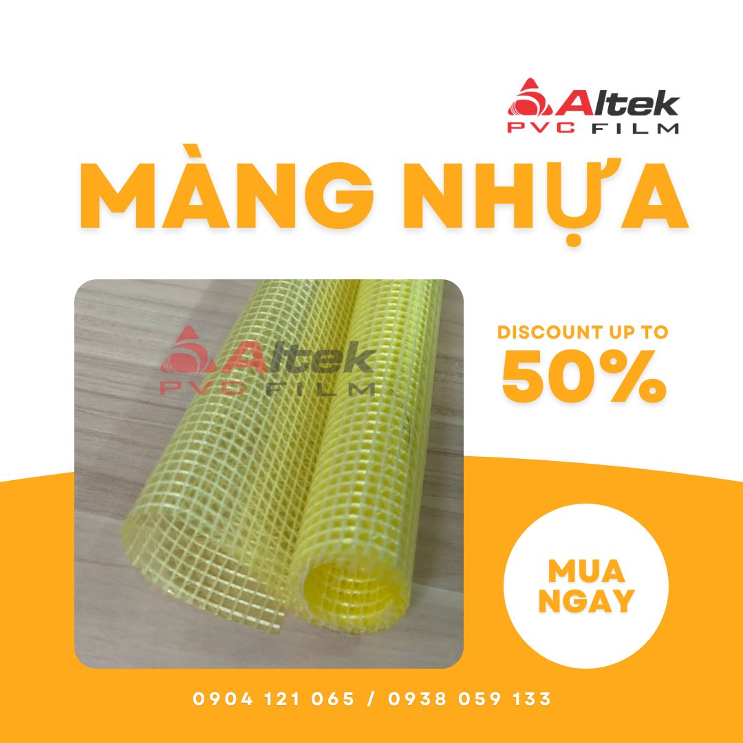 Màng nhựa PVC dẻo, PVC lưới, PVC 3D, PVC ánh kim,..