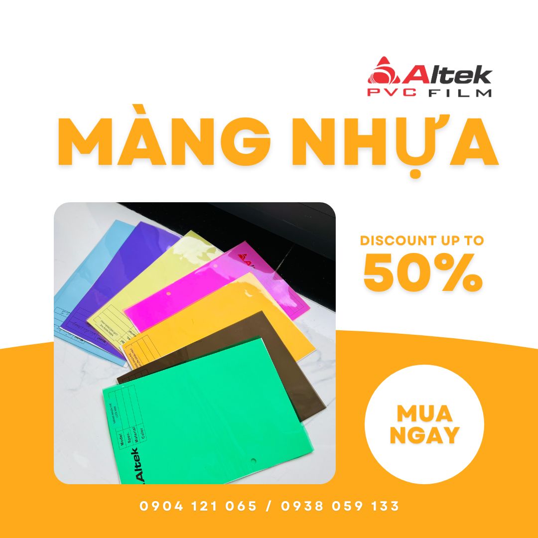 Màng nhựa PVC dẻo, PVC lưới, PVC 3D, PVC ánh kim,..