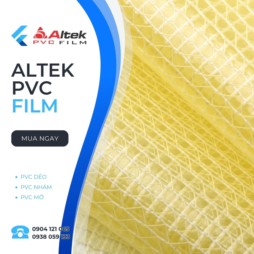 Màng nhựa PVC dẻo trong suốt, Màng PVC kẹp lưới nhiều màu