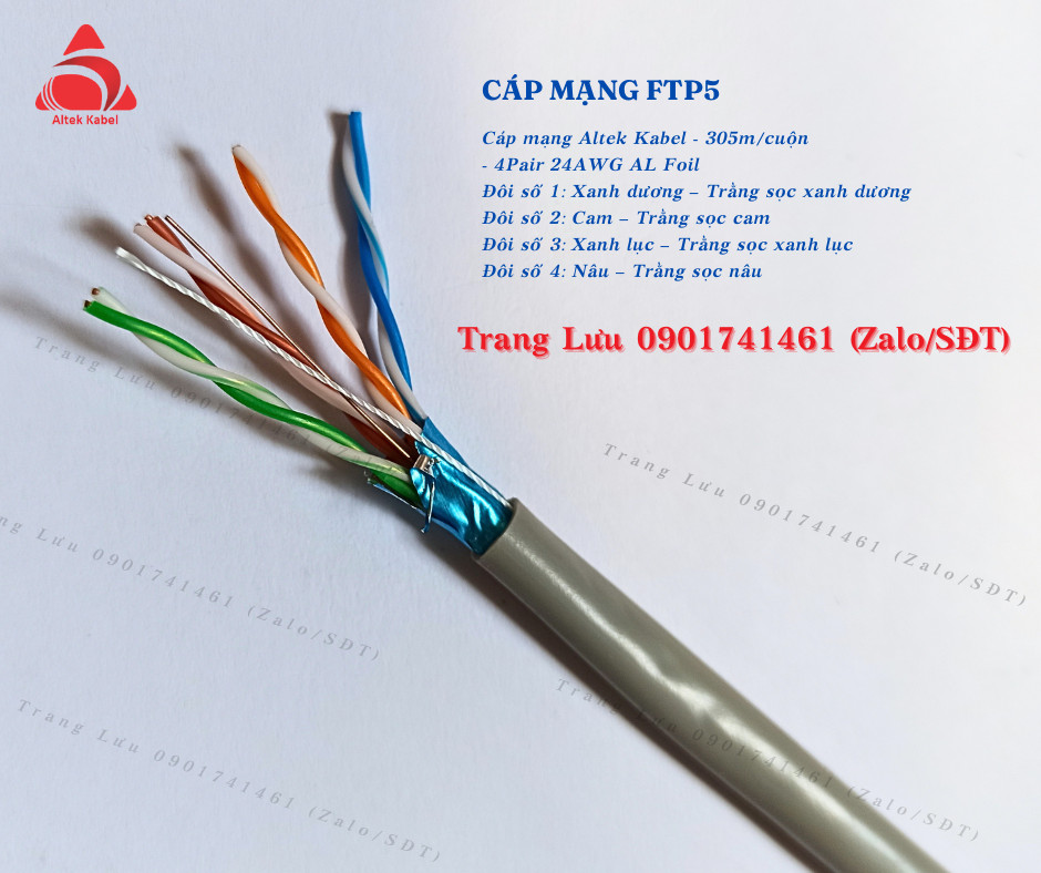 Phân phối cáp mạng Cat5, Cat6 giá rẻ hãng Altek Kabel