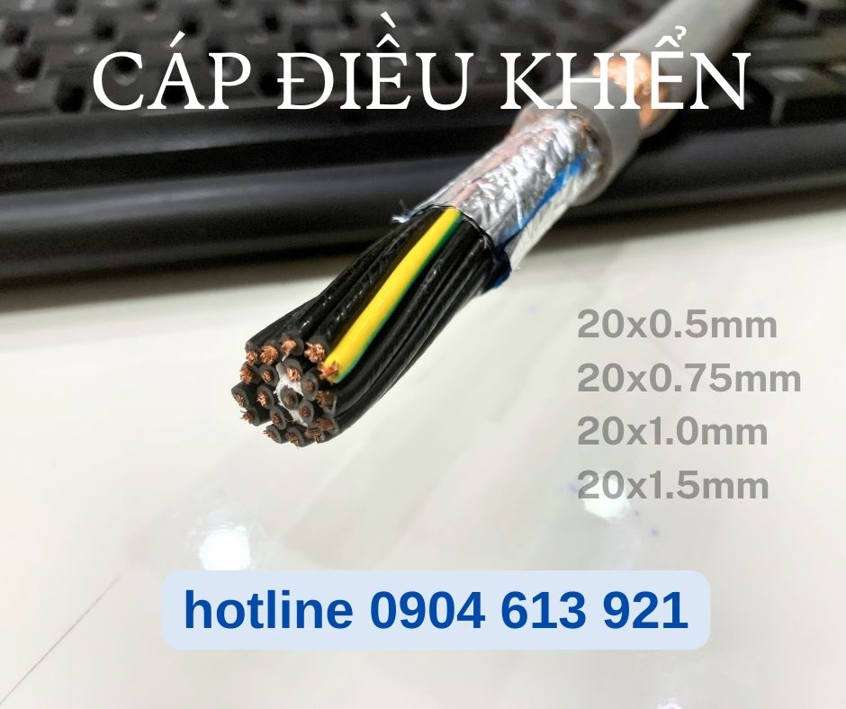 Cáp điều khiển/cáp tín hiệu 20 lõi sợi đồng nhuyễn 20x0.5mm