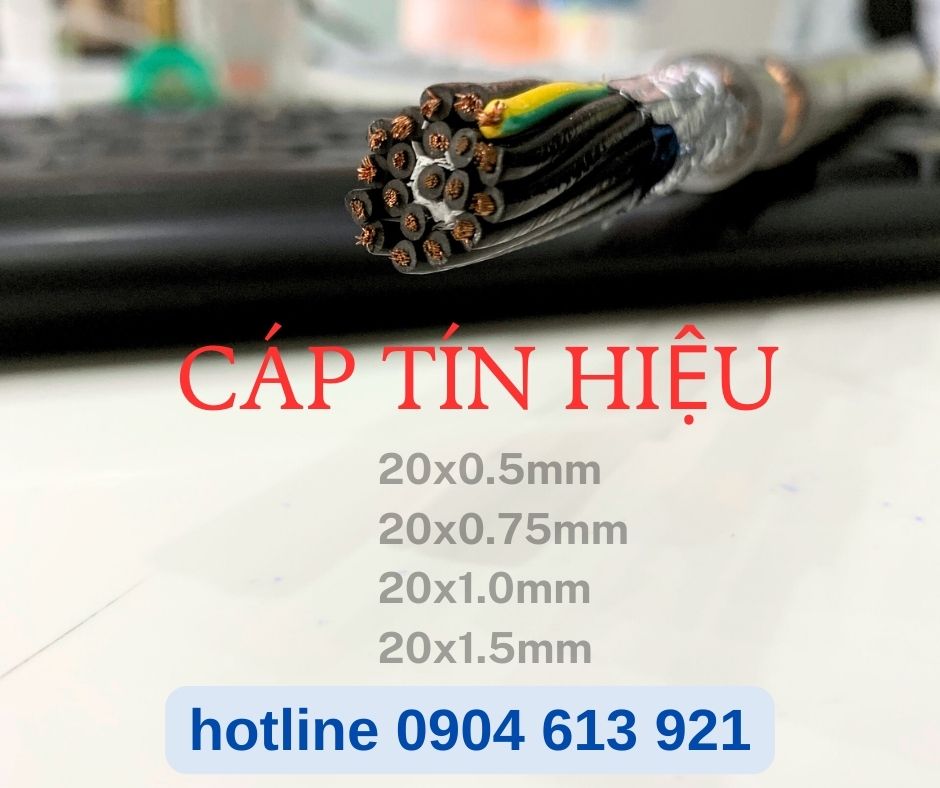 Cáp điều khiển/cáp tín hiệu 20 lõi sợi đồng nhuyễn 20x0.5mm