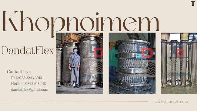 Khớp nối mềm inox 304, khớp nối mềm nối ren, khớp nối inox co giãn