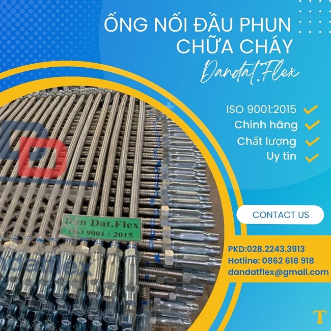 Ống nối mềm cứu hỏa, ống mềm inox chữa cháy,dây nối mềm sprinkler PCCC