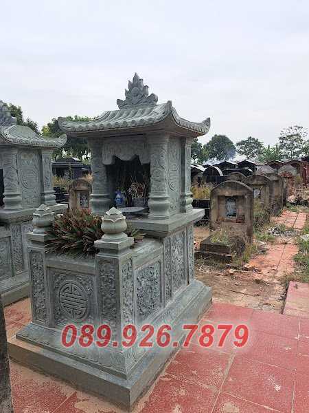 Mộ đá đẹp - Mẫu mộ đá đơn giản 2 mái đẹp bán Kiên Giang