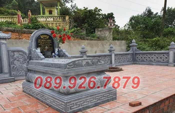 Mộ đá đẹp - Mẫu mộ đá đơn giản 2 mái đẹp bán Kiên Giang