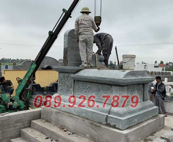 Mộ đá 1 mái - Mẫu mộ đá đơn giản 1 mái đẹp bán Kon Tum