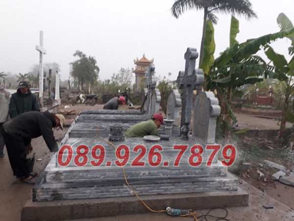 Mộ đá 1 mái - Mẫu mộ đá đơn giản 1 mái đẹp bán Kon Tum