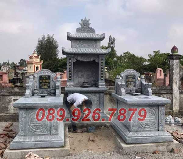 Mộ đá 1 mái - Mẫu mộ đá đơn giản 1 mái đẹp bán Kon Tum
