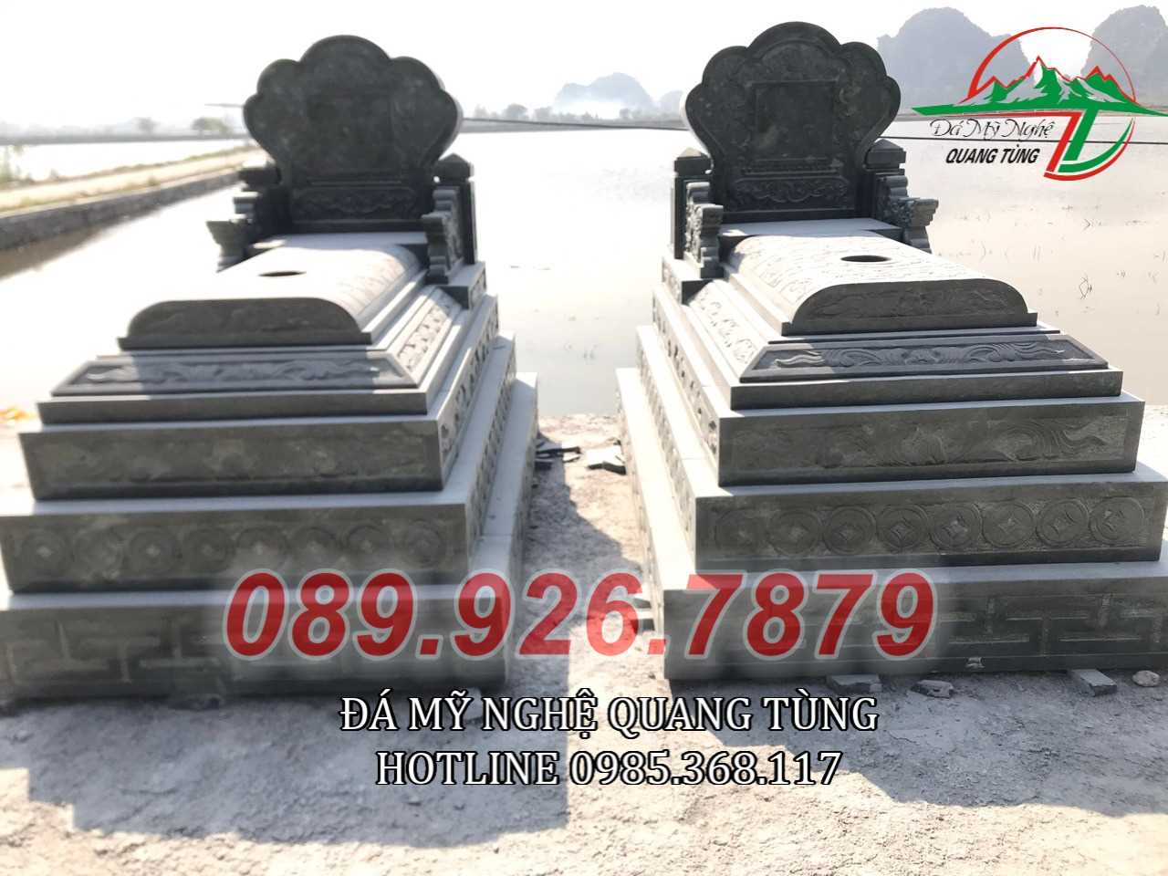 Mẫu mộ đá đẹp đơn giản phu thê, ông bà, cha mẹ bán Bình Thuận