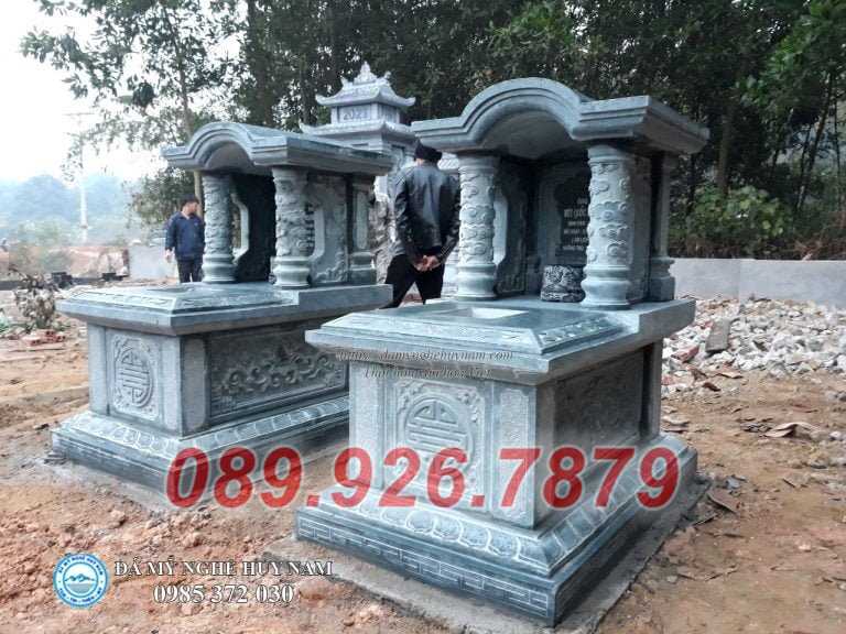 Mẫu mộ đá đơn giản - Mẫu mộ đá 1 mái chôn tro hài cốt bán Tây Ninh