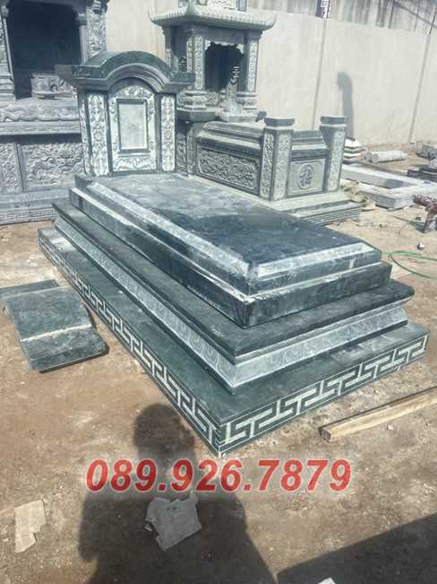Bà Rịa Vũng Tàu bán sẵn mộ đá đẹp - Mộ bằng đá tự nhiên xanh, trắng