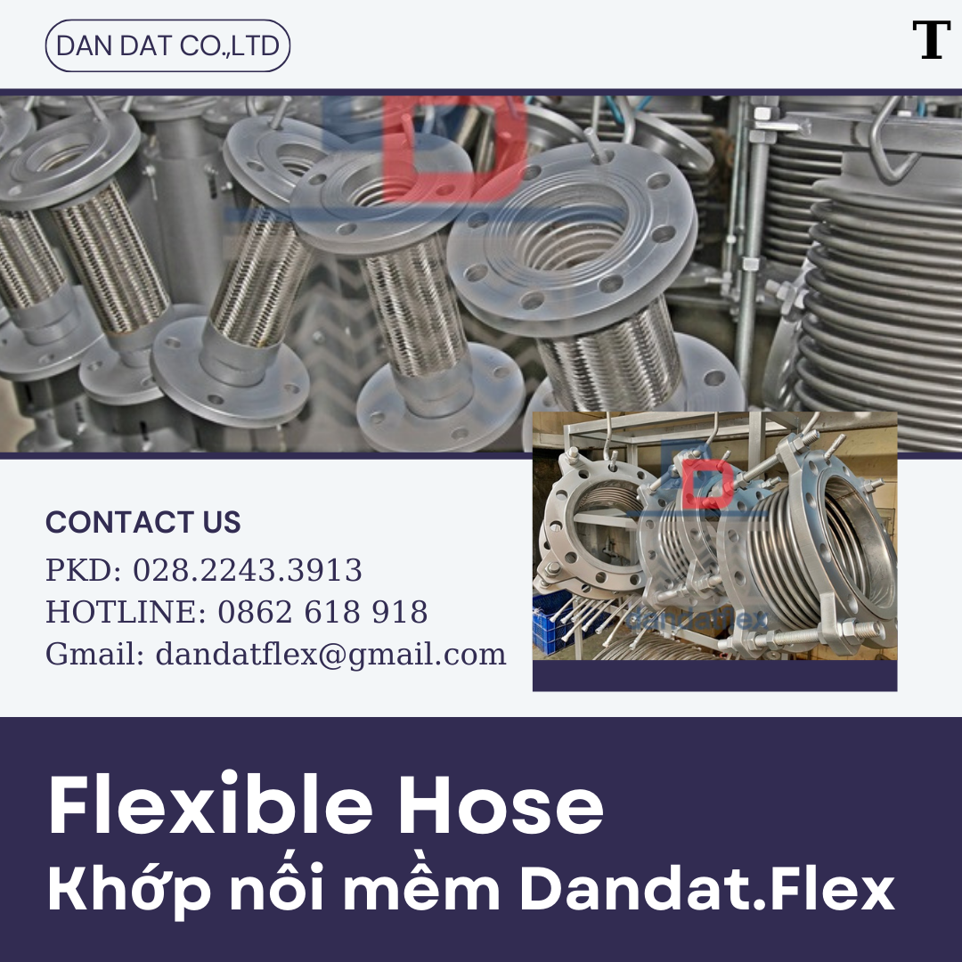 Khớp nối mềm công nghiệp, khớp nối inox chống rung, khớp nối mềm inox