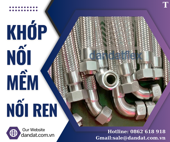 Khớp nối mềm công nghiệp, khớp nối inox chống rung, khớp nối mềm inox