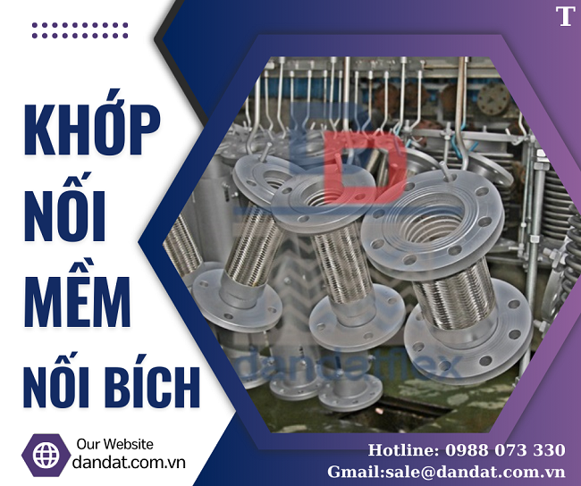 Khớp nối mềm công nghiệp, khớp nối inox chống rung, khớp nối mềm inox