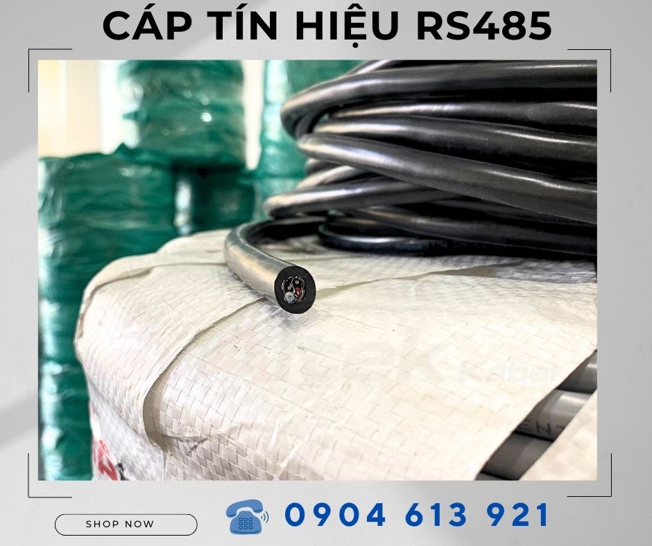 Cáp tín hiệu RS485 vặn xoăn 2 lớp chống nhiễu 18/22/24AWG