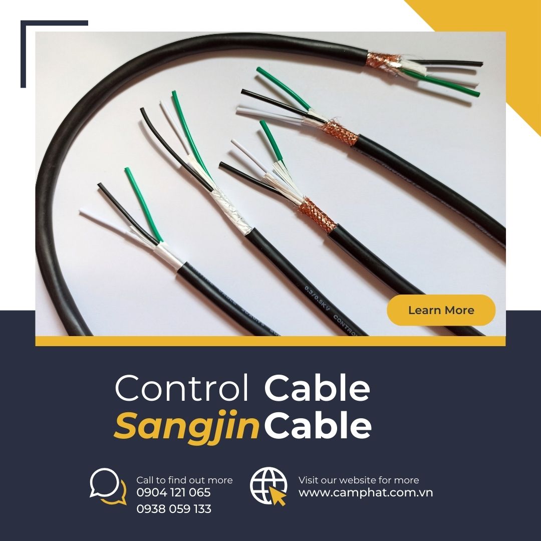 Cáp điều khiển Sangjin tiêu chuẩn Hàn Quốc ISO 9001